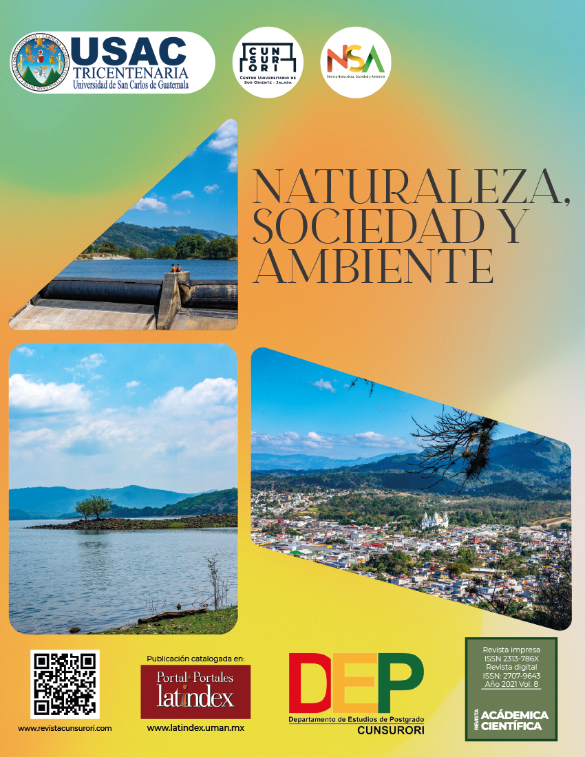 					Ver Vol. 8 Núm. 1 (2021): Revista Naturaleza, Sociedad y Ambiente
				